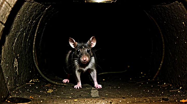 Basement rat: photo of a real underground dweller