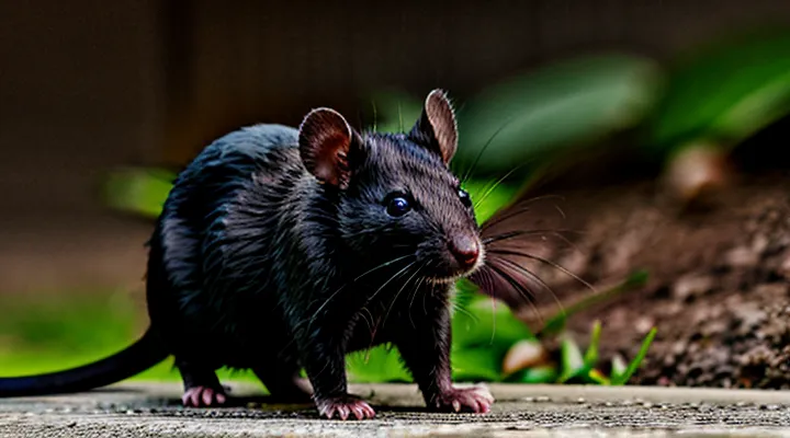 Black Rat with Red Eyes: Physical Characteristics