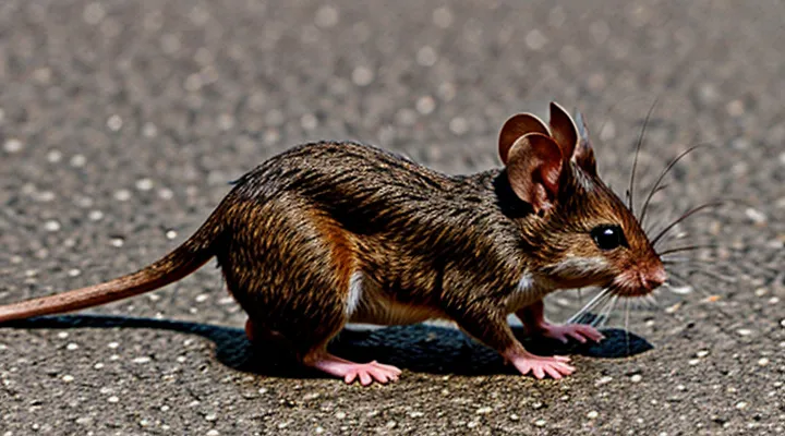 Brown mouse with a black stripe on its back: appearance details
