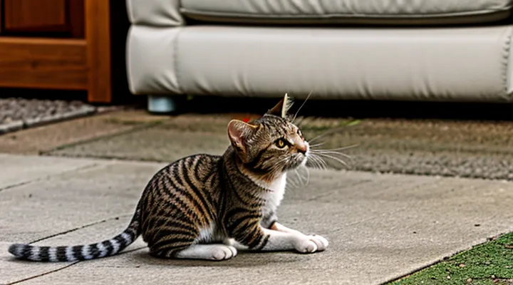 Cat Catches a Mouse: Typical Predator Behavior