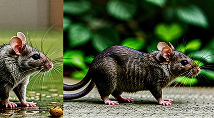 Comparative photos of rats and mice