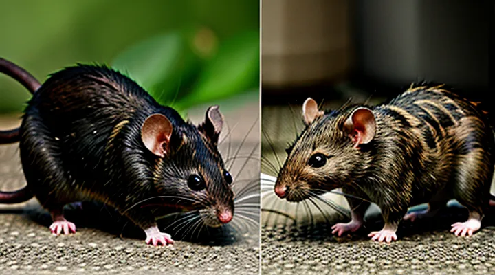 External Differences Between Rats and Mice