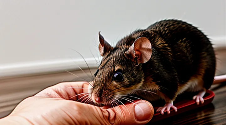 Handling a dead mouse properly