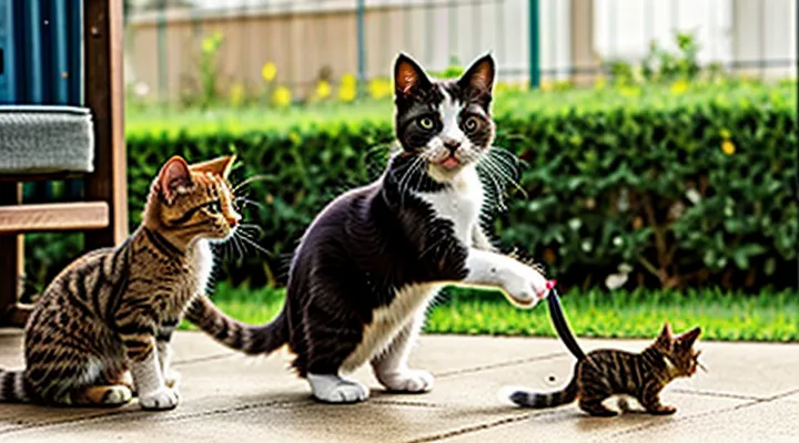 How a Cat Trains Kittens to Catch Mice