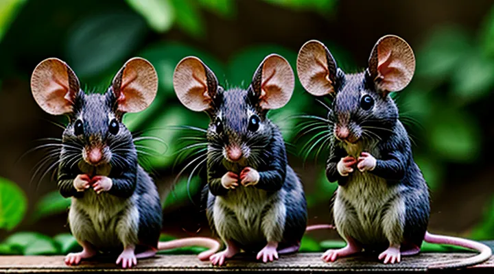 How many ears do three mice have