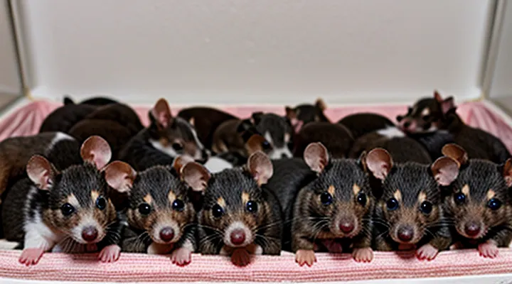 How many pups a mouse gives birth to at once