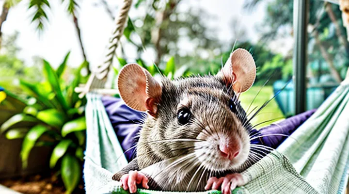 How to sew a hammock for a rat yourself