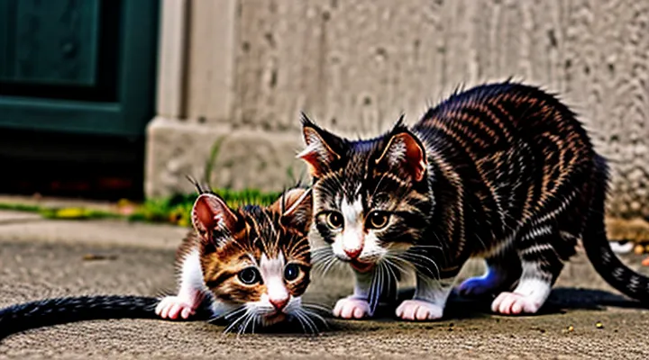 Kitten Catches a Rat: A Cute Hunting Moment