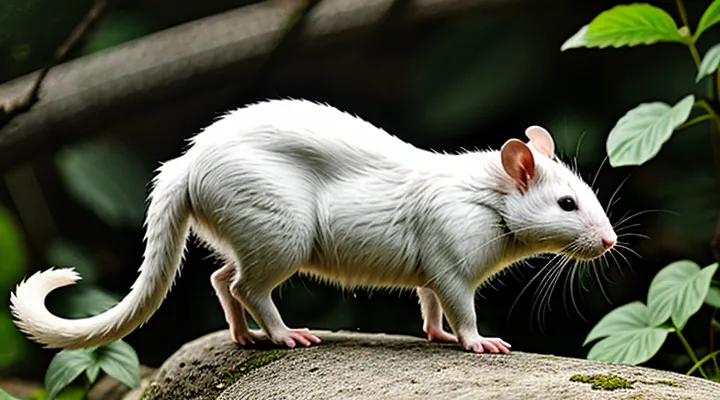 Large white rat: rare species representatives