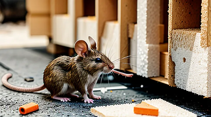 Mice gnawing expanding foam: construction hazards