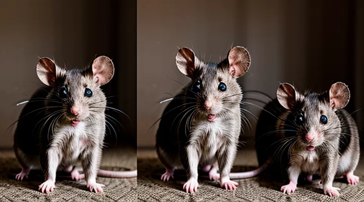 Photos of Domestic Rats of Various Breeds