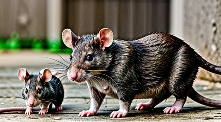 Rat and Its Pups: Caring for Offspring