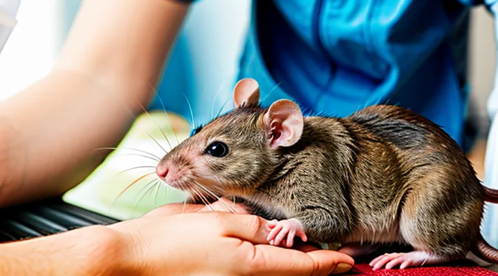 Rat bite on a human: first aid