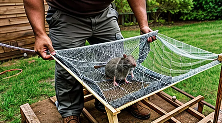 Rat netting for a frame house