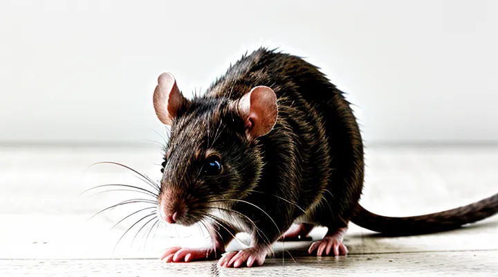 Rat on White Background: Photo for Publications