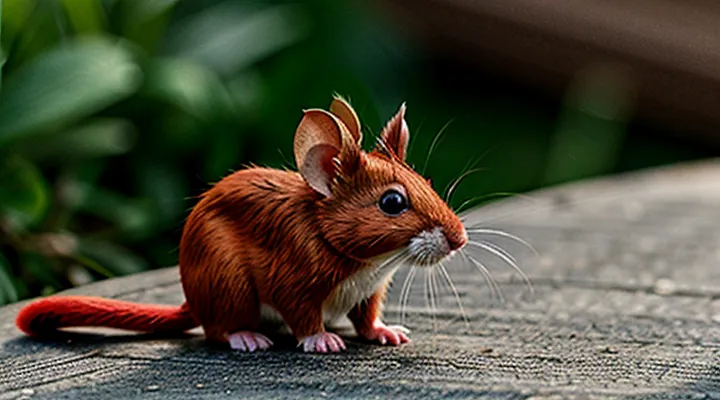 Red Mouse with a Stripe on Its Back: Rare Coloration and Its Features