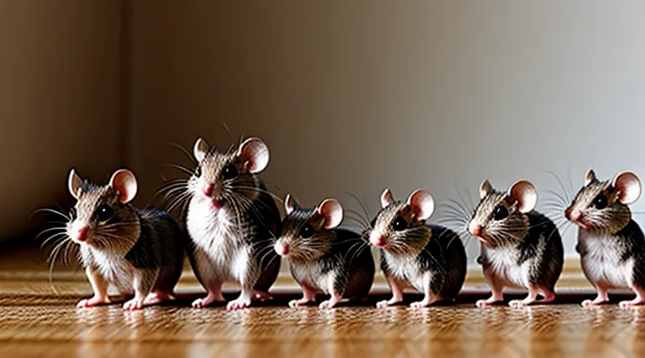 Sizes of mice: from tiny to large