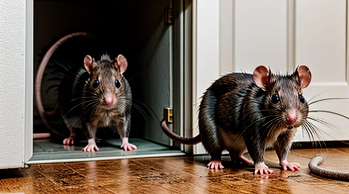 Where do rats appear in a private house