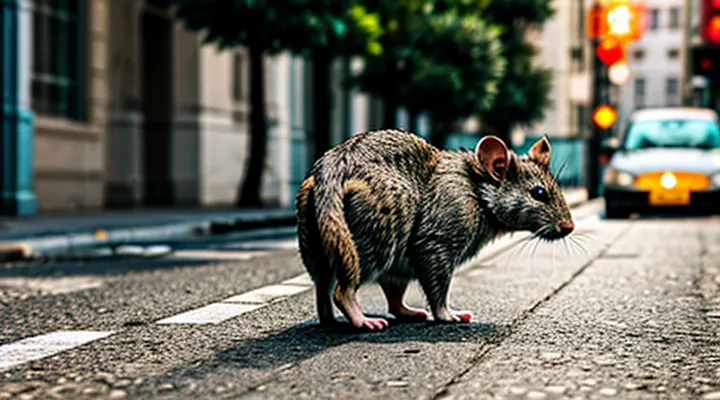 Wild Rat in the Street: Photo of a Free‑Roaming Rat in Its Natural Habitat